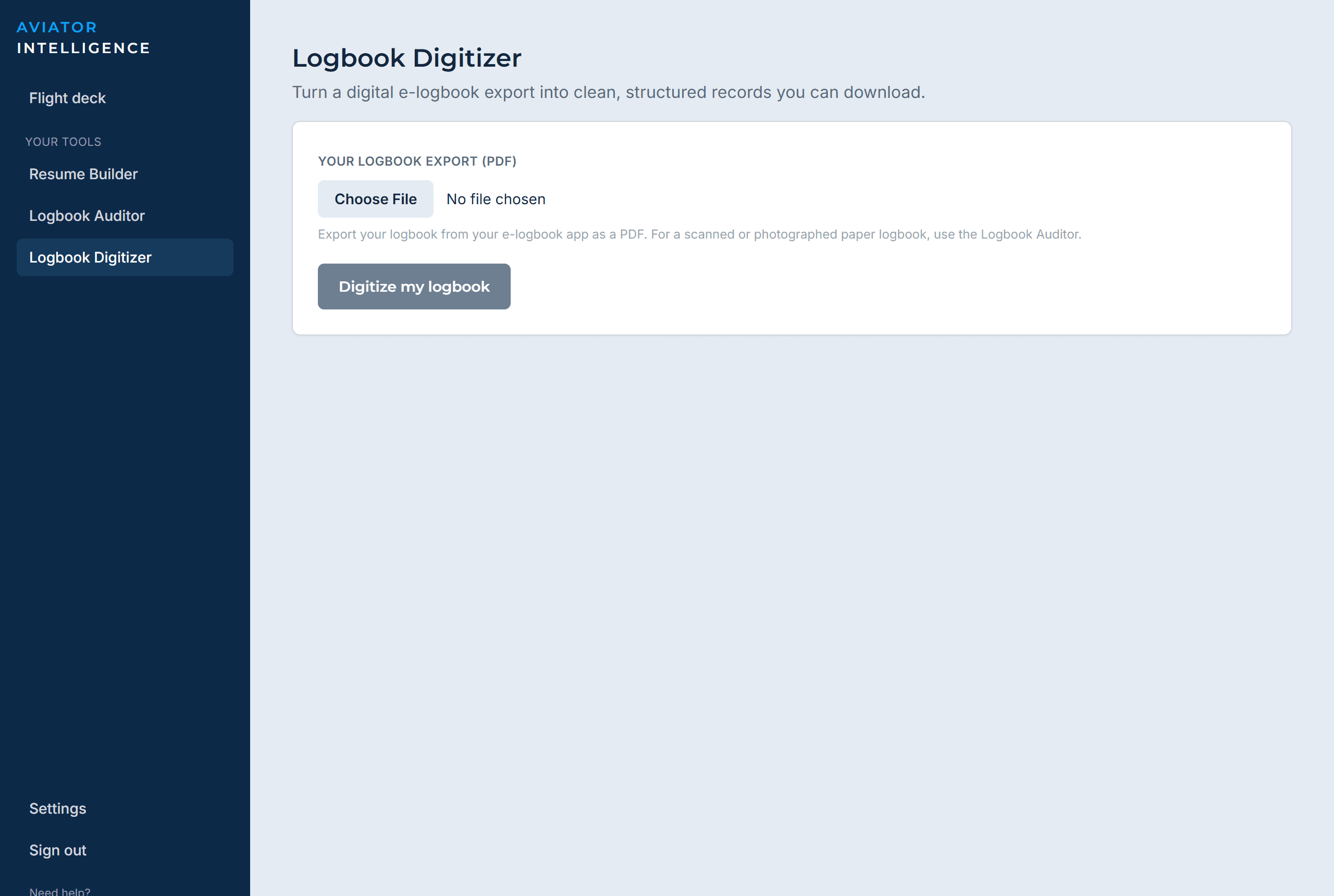 The Aviator Logbook Digitizer